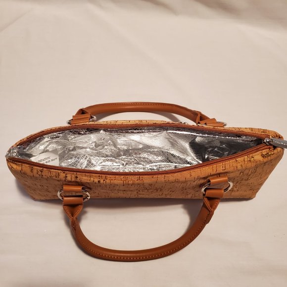 Gianni Bini Patent Leather Cork Platform Heels Size 8 & Primeware Cork Wine Bag - Picture 12 of 13